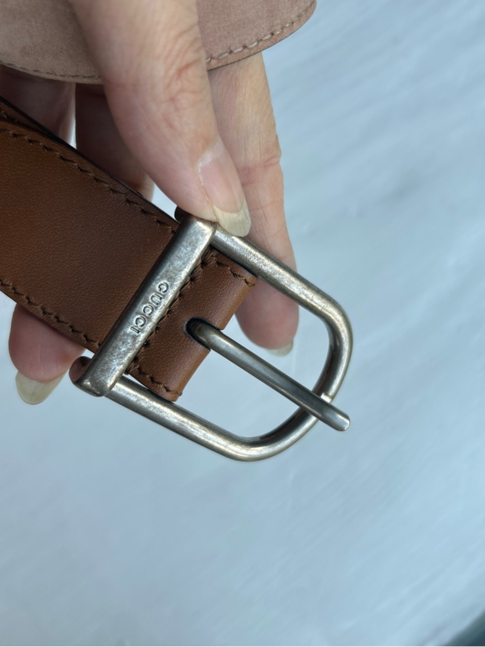 NWT Authentic Gucci Signature Web Canvas -Paneled Leather Belt Size 95 Green Red - Picture 4 of 4